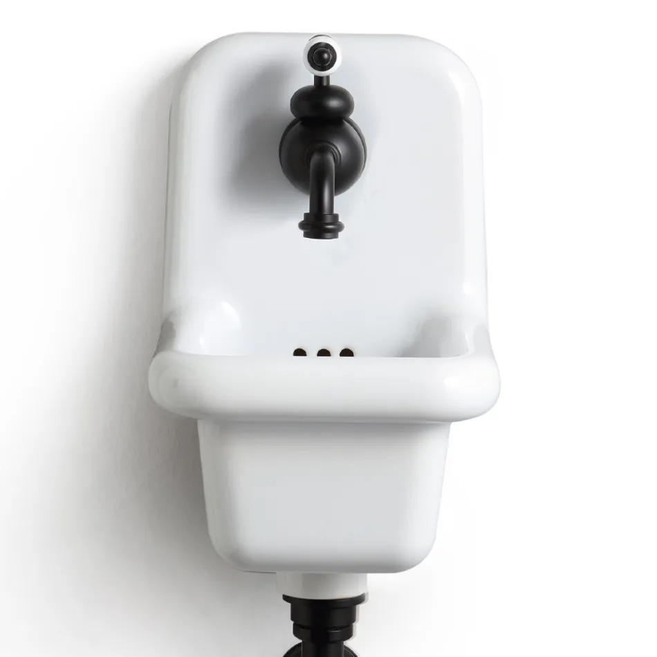 Wall-hung Bathroom Washbasin in Colored Ceramic Modern Design 26 cm - Jordan Viadurini