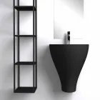 Modern ceramic wall hung bathroom sink made in Italy, Fiorello Viadurini