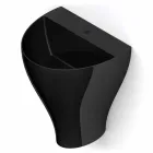 Modern ceramic wall hung bathroom sink made in Italy, Fiorello Viadurini