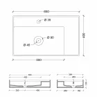 Ceramic washbasin countertop modern design made in Italy Sun 65x40 cm Viadurini