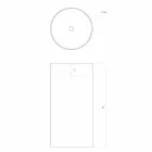 Cylindrical freestanding floor washbasin produced in Italy, Rumo Viadurini