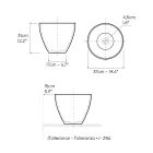 Conical Countertop Sink in Hand-Turned Fireclay - Orbite Viadurini