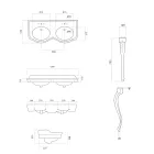 Classic Console Washbasin in White Ceramic Made in Italy - Magda Viadurini