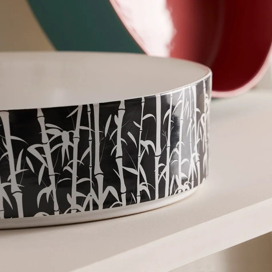 Countertop Washbasin for the Bathroom in Porcelain Stoneware Made in Italy - Envelope Viadurini