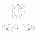 White ceramic python design washbasin made in Italy Glossy Viadurini