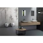 Design Countertop Washbasin in White or Melle Colored Ceramic Viadurini