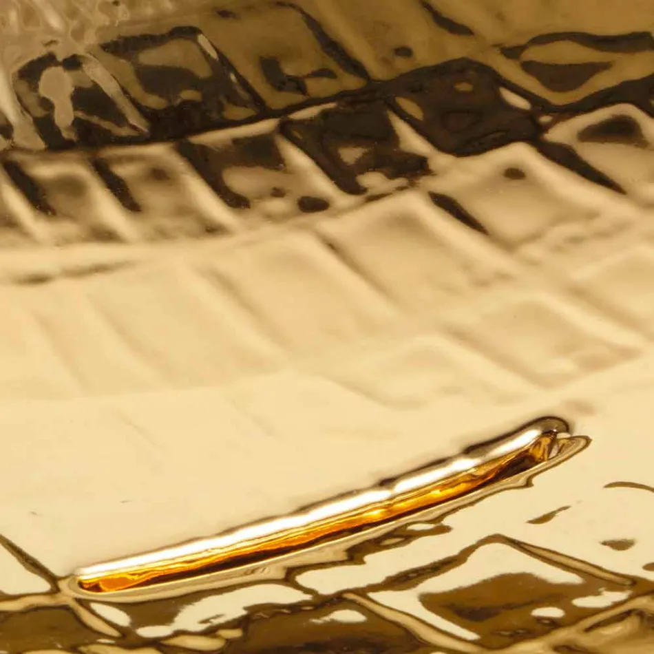 Countertop design ceramic washbasin gold made in Italy Animals Viadurini