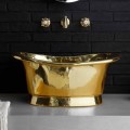 Countertop vintage design washbasin entirely in Calla brass