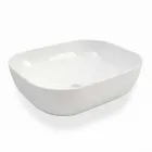 Modern Design Countertop Washbasin in White Ceramic Made in Italy - Turku Viadurini