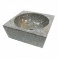 Grey natural stone washbasin Zor, unique piece