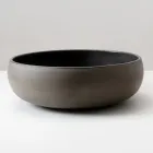 Hand-Turned Light or Dark Raku Clay Countertop Sink - Prisma Viadurini