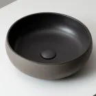 Hand-Turned Light or Dark Raku Clay Countertop Sink - Prisma Viadurini