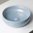 Raku Clay Countertop Sink with Metallic Craquelé Luster - Prisma Viadurini