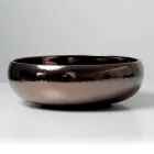 Hand-Turned Metallic Raku Clay Countertop Sink - Prisma Viadurini