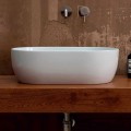 Countertop washbasin in white or colored ceramic Star 55x35 made in Italy