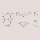 Countertop washbasin in colored ceramic different finishes L 65 cm - Cube Viadurini