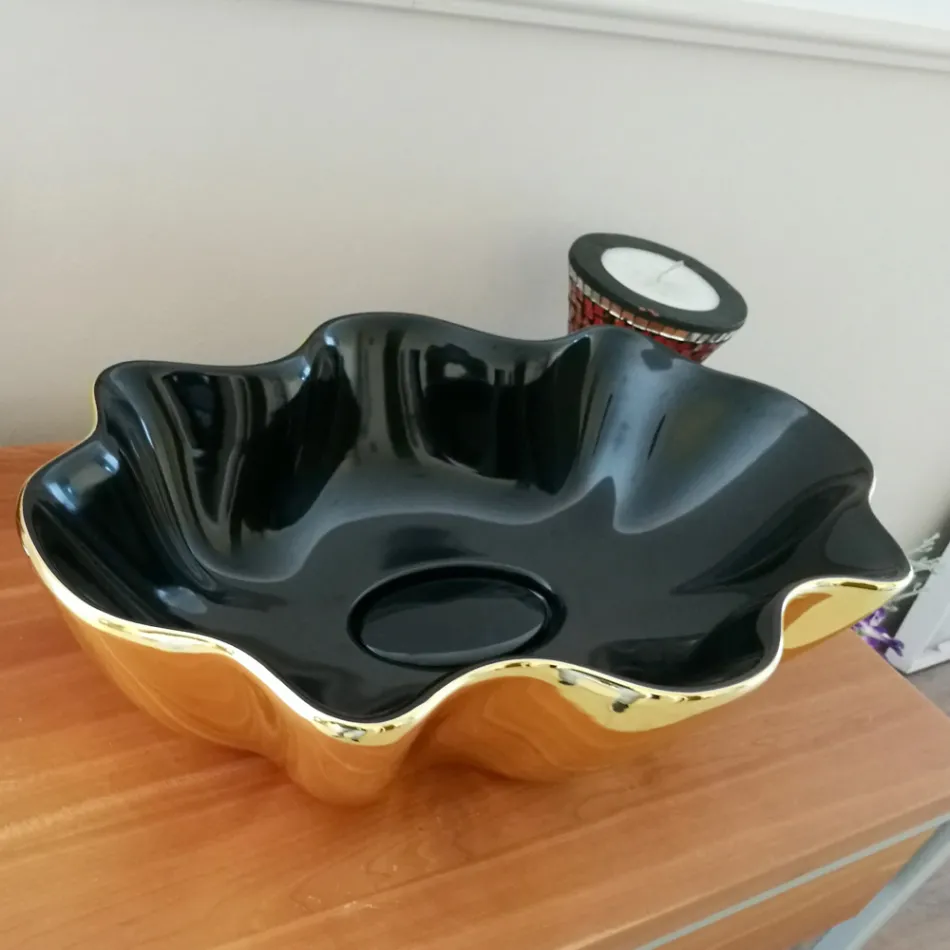 Countertop washbasin in colored ceramic different finishes L 65 cm - Cube Viadurini