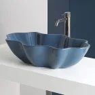 Countertop washbasin in colored ceramic different finishes L 65 cm - Cube Viadurini