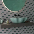 Countertop washbasin in colored ceramic different finishes L 65 cm - Cube Viadurini