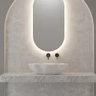 Countertop washbasin in colored ceramic different finishes L 65 cm - Cube Viadurini