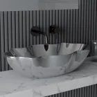 Countertop washbasin in colored ceramic different finishes L 65 cm - Cube Viadurini