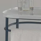 Washbasin in full ceramic metal base Marta Viadurini