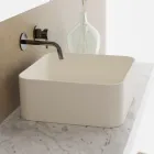 Countertop Ceramic Washbasin with Waste Included Made in Italy - Box Viadurini