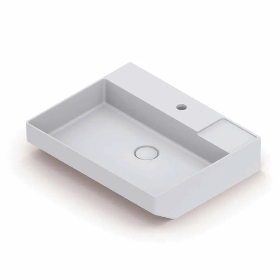 Ceramic counter top washbasin made in Italy, Viviano Viadurini