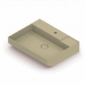 Design countertop sink in pottery made in Italy, Viviano