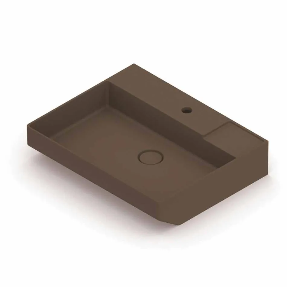 Ceramic counter top washbasin made in Italy, Viviano Viadurini