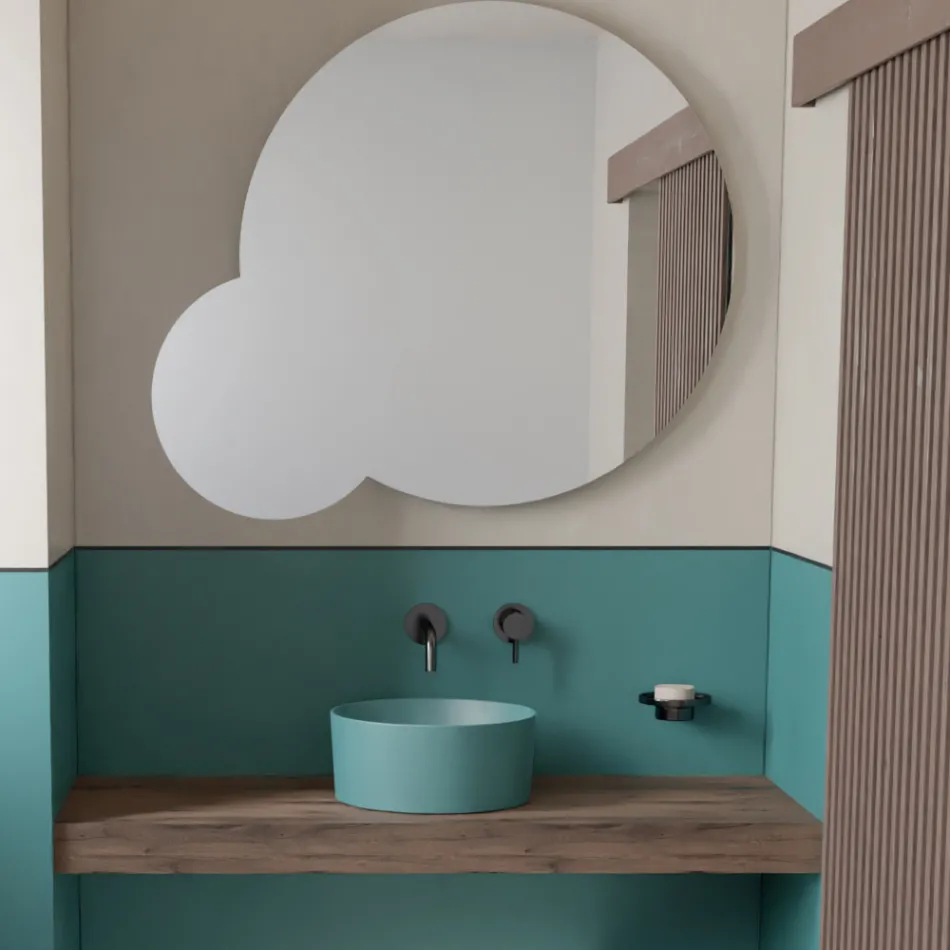 Countertop Ceramic Washbasin of Different Finishes Made in Italy - Balls Viadurini