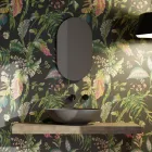 Countertop washbasin in glossy or matt ceramic Made in Italy - Ferry Viadurini