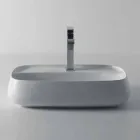 Modern ceramic countertop washbasin made in Italy, Gaiola Viadurini
