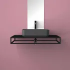 Modern ceramic counter top washbasin made in Italy, Zulimo Viadurini