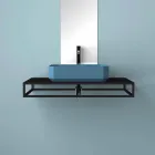 Modern ceramic counter top washbasin made in Italy, Zulimo Viadurini