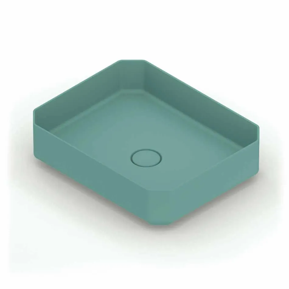 Modern ceramic counter top washbasin made in Italy, Zulimo Viadurini