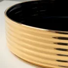 Countertop Washbasin in Wavy Porcelain Stoneware Made in Italy - Vibrazione Viadurini