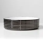 Countertop Washbasin in Wavy Porcelain Stoneware Made in Italy - Vibrazione Viadurini