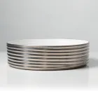 Countertop Washbasin in Wavy Porcelain Stoneware Made in Italy - Vibrazione Viadurini