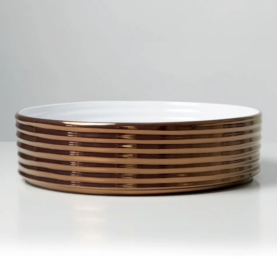 Countertop Washbasin in Wavy Porcelain Stoneware Made in Italy - Vibrazione Viadurini