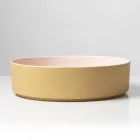 Halo Hand-Turned Porcelain Stoneware Countertop Washbasin Made in Italy Viadurini