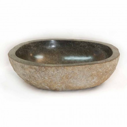 Washbasin Natural stone Kai, one piece Viadurini