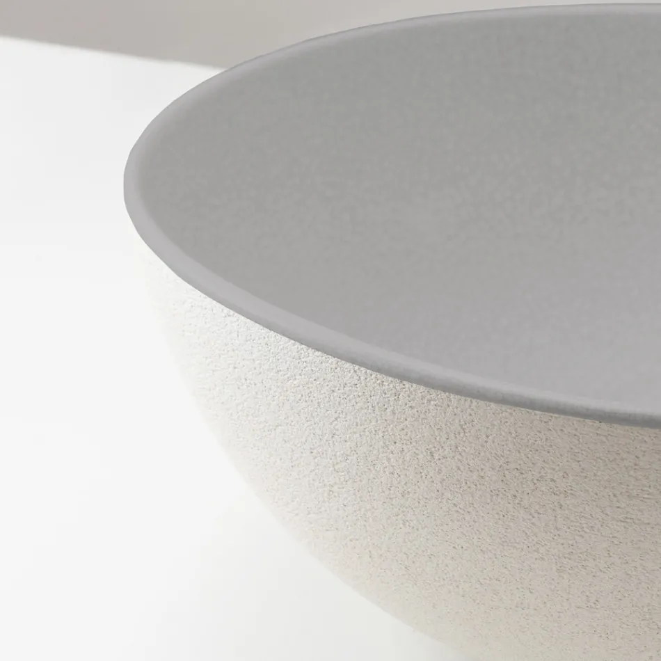 Hand-Turned Raku Countertop Sink Made in Italy - Magma Viadurini