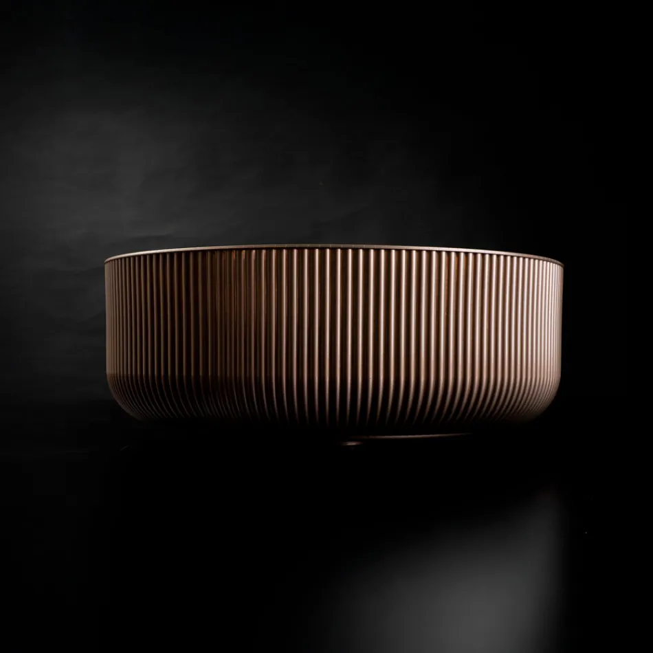 Countertop Sink in Resin-Coated and Painted Venetian Glass - Excelsior Viadurini