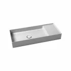 Modern countertop washbasin in white or colored ceramic Sun 85x37 cm Viadurini