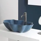 Modern Countertop Washbasin in Glossy Ceramic Made in Italy - Cube Viadurini