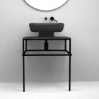 Modern ceramic countertop washbasin made in Italy, Reale Viadurini