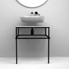 Modern ceramic countertop washbasin made in Italy, Reale Viadurini