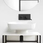 Modern ceramic countertop washbasin made in Italy, Reale Viadurini