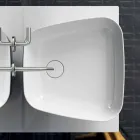 Modern ceramic countertop washbasin made in Italy, Reale Viadurini
